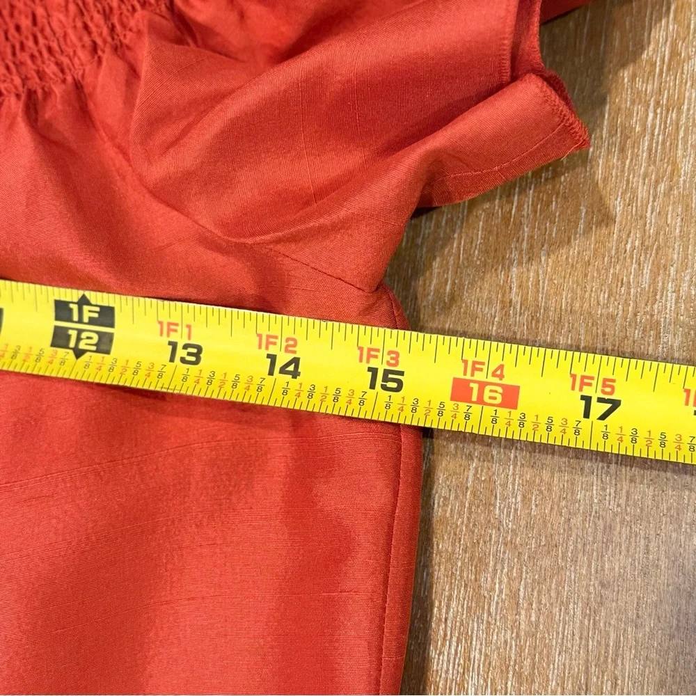 NWT Tory Burch Ramona Silk‎ Off The Shoulder Maxi Dress Red Canyon Size M